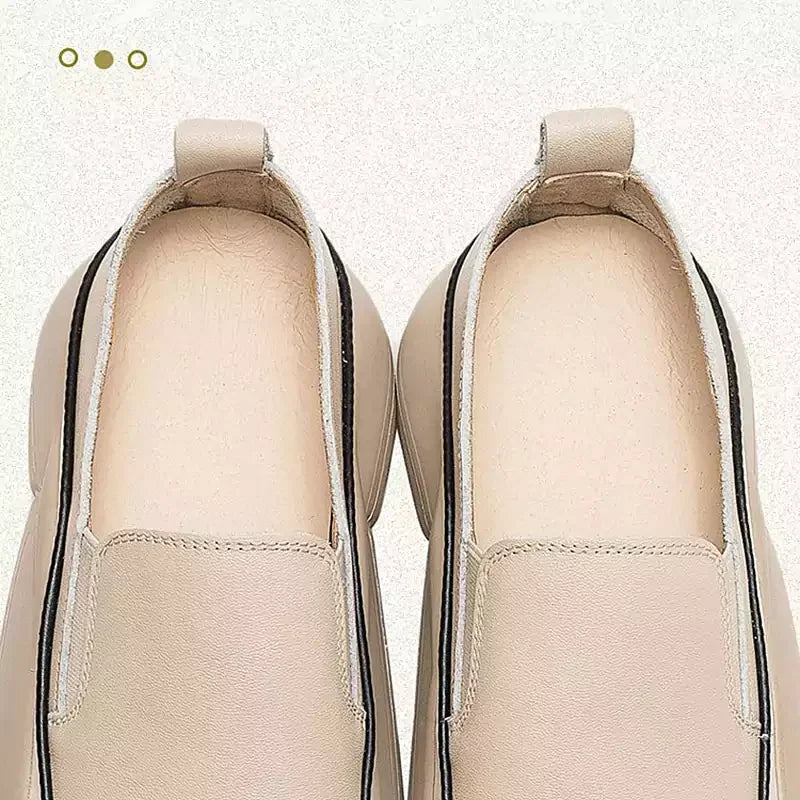 Elegante Damen Plateau-Loafer
